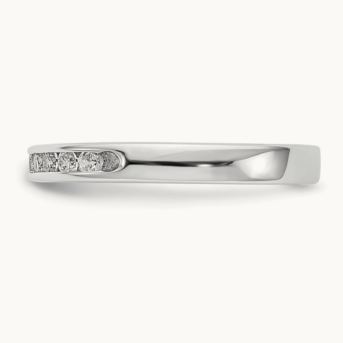 11- Stone Ladies Band Mounting, 1.9mm, 14K White Gold