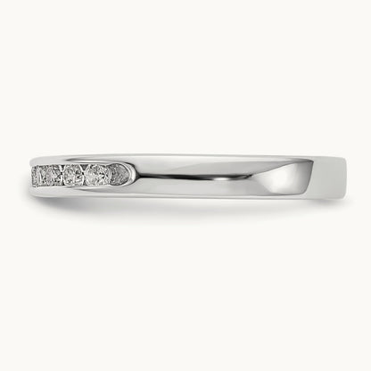 11- Stone Ladies Band Mounting, 1.9mm, 14K White Gold