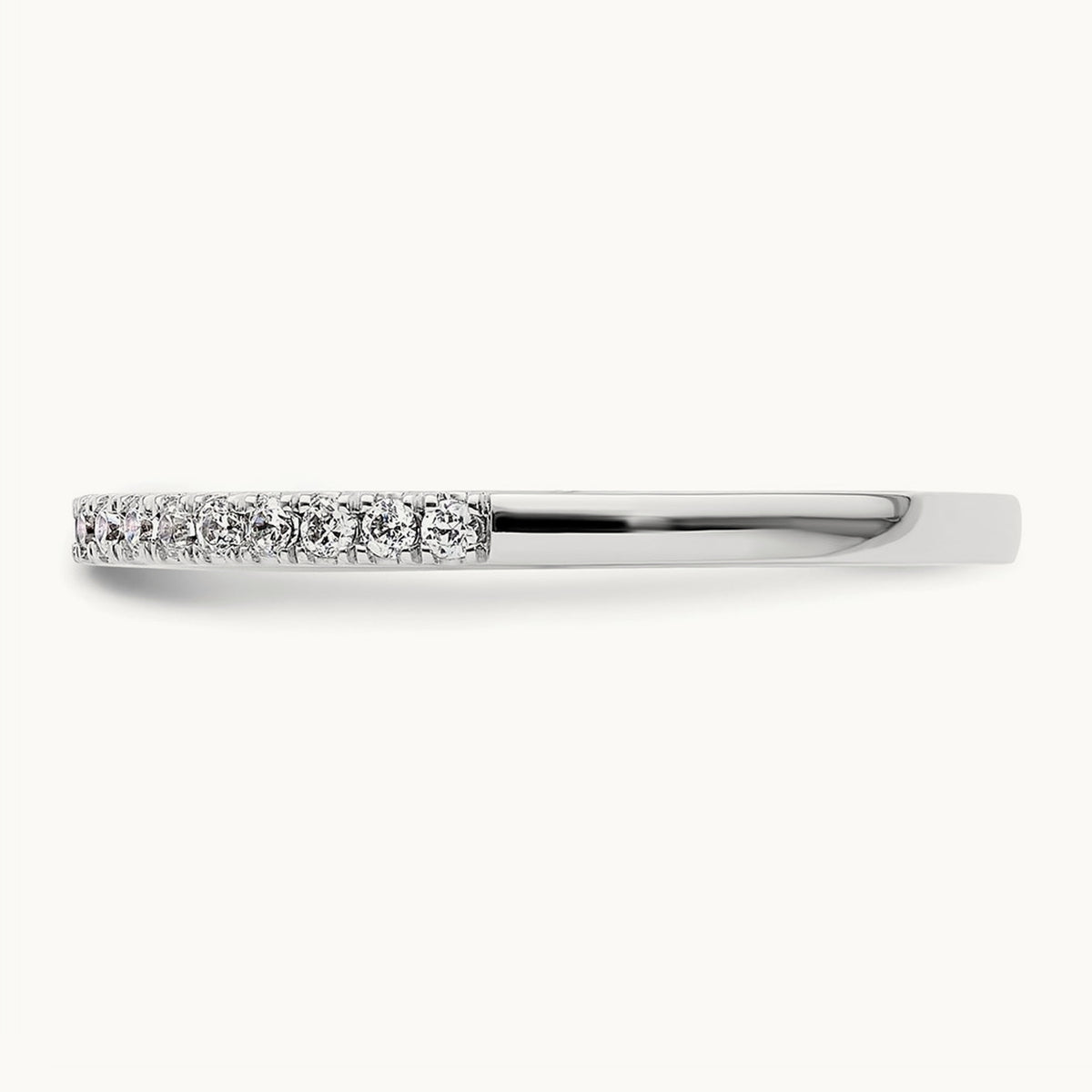Diamond Wedding Band — 14K White Gold, 7