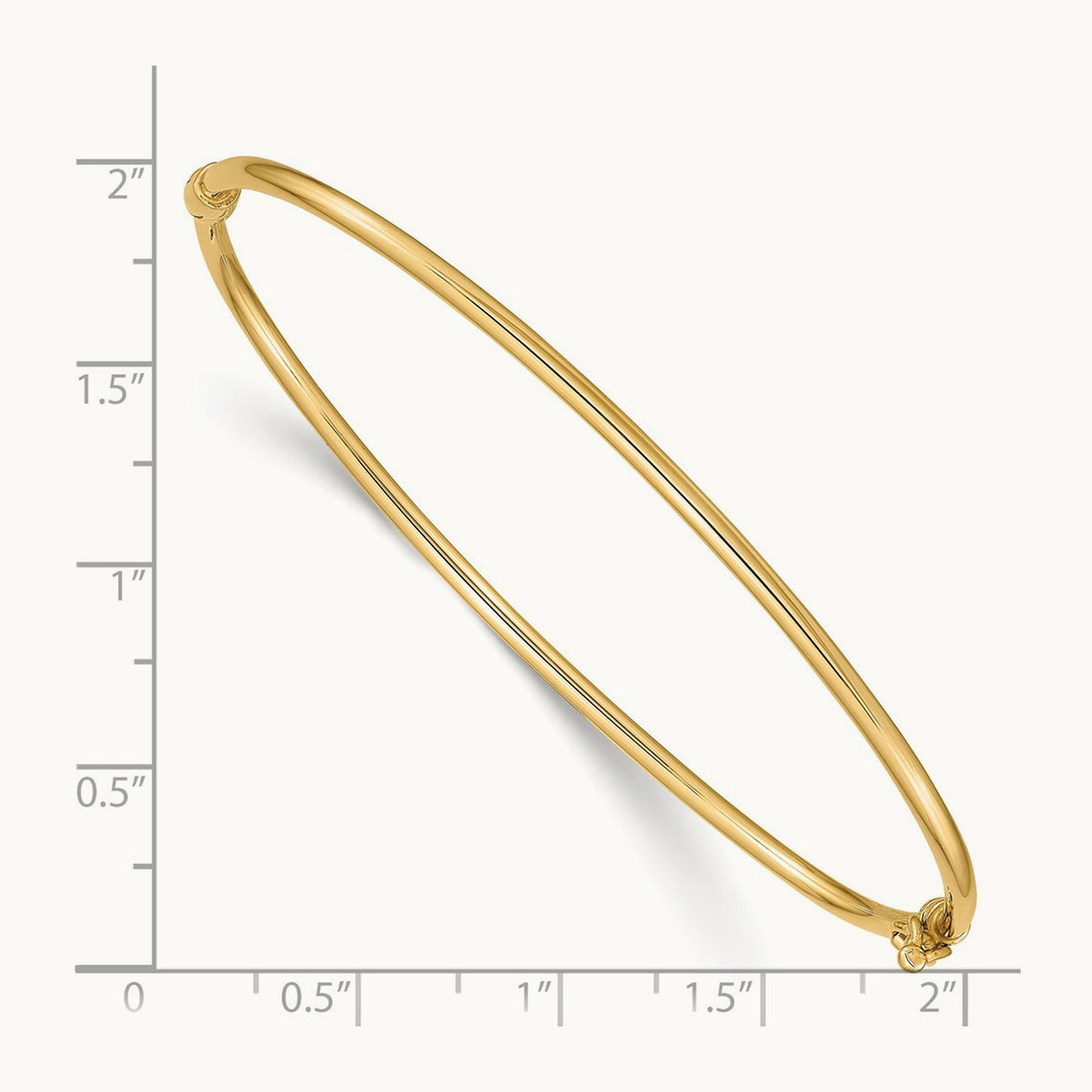 Hinged Bangle Bracelet — 14K Yellow Gold