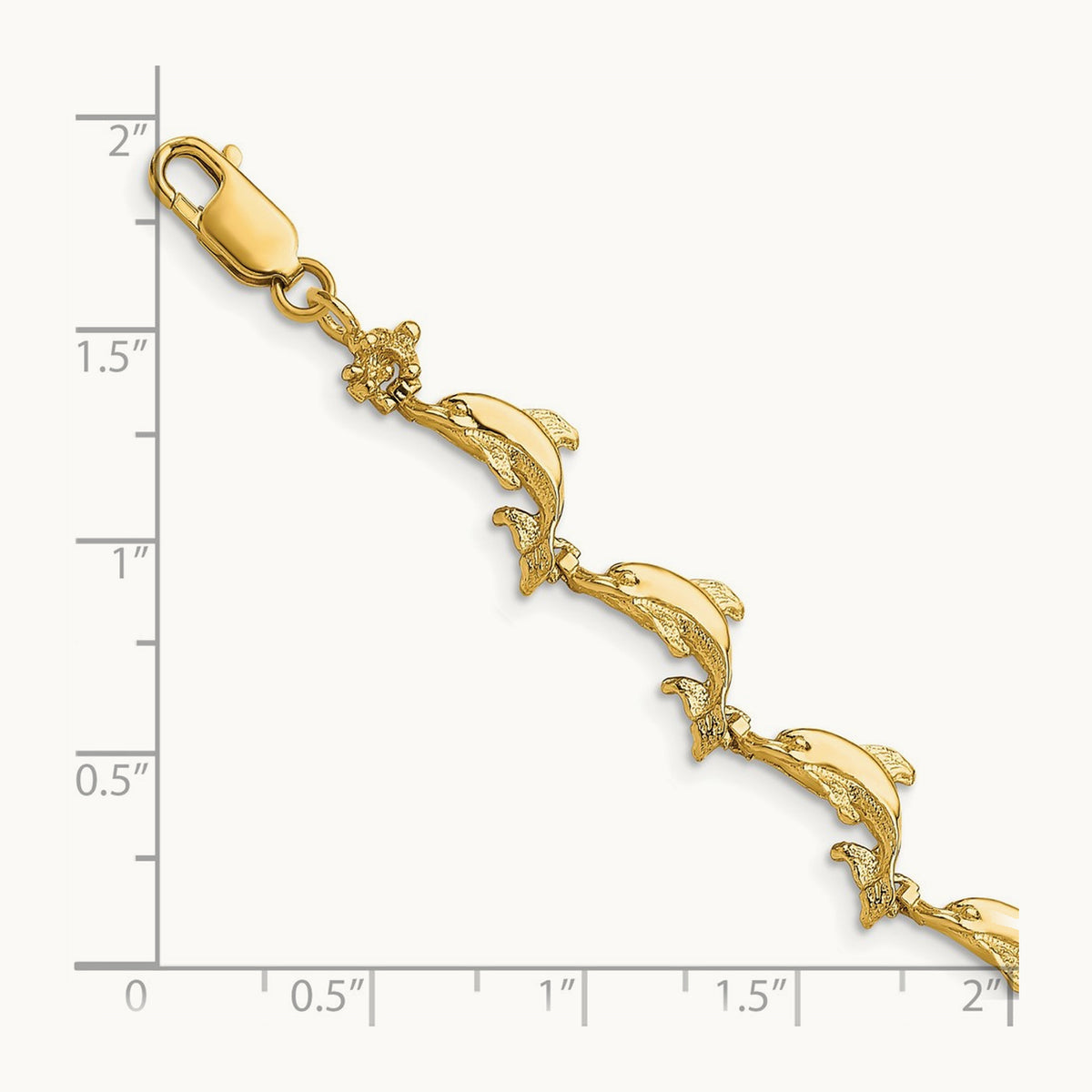 Dolphin Bracelet, 14K