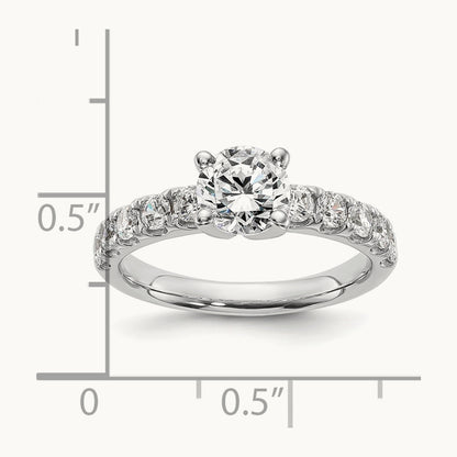 Round Engagement Ring — 1 5/8 ct, 7