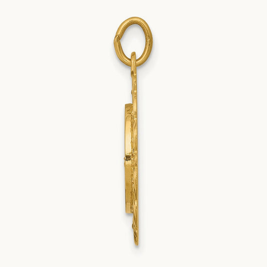 Our Lady of Lourdes Medal Pendant, 14K