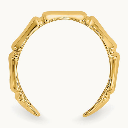 Bamboo Toe Ring, 14K