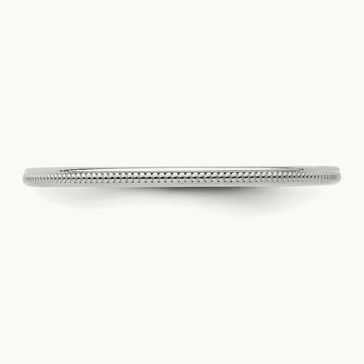 Milgrain Stackable Band — 14K White Gold, 1.2mm