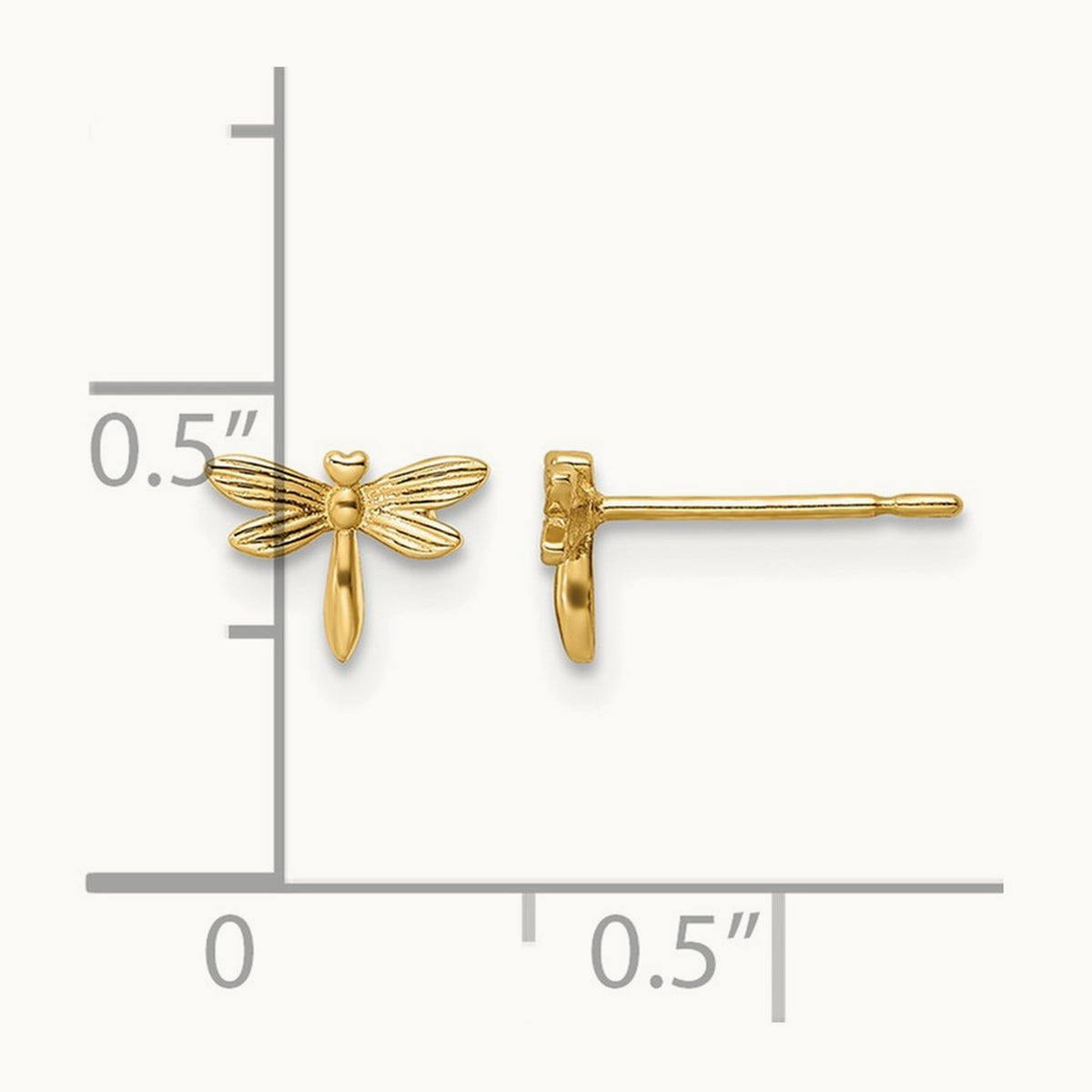 Dragonfly Post Earrings — 5.56mm