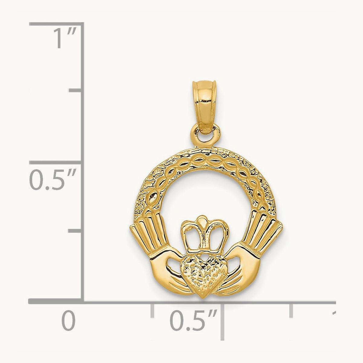 Claddagh Charm, 14K