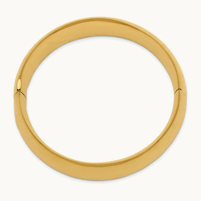 13/16 Oversize High Polished Hinged Bangle Bracelet, 14K