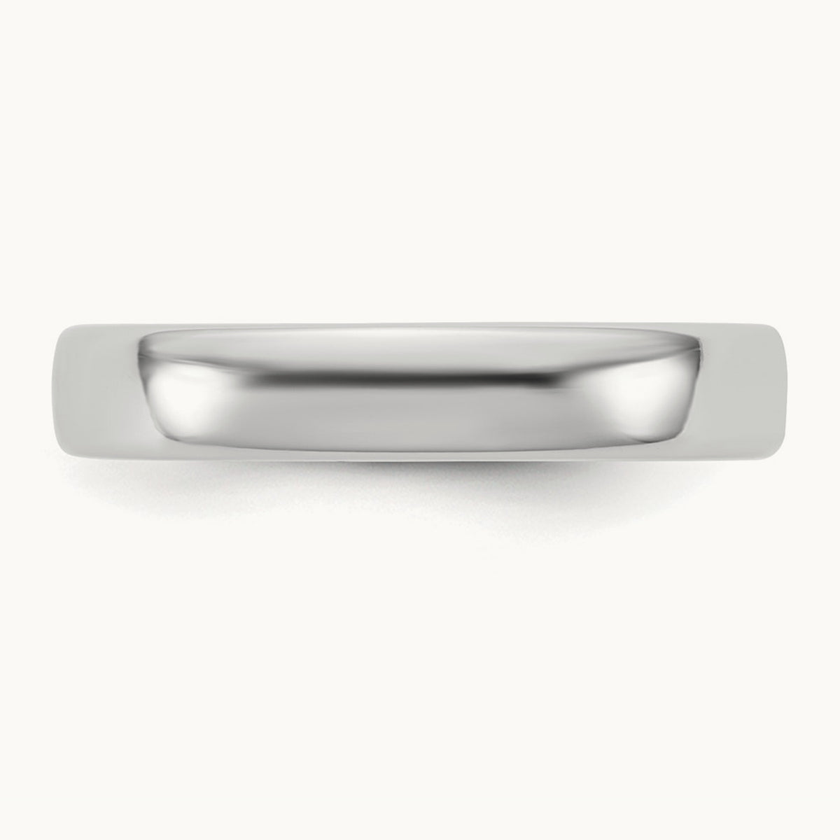 European Comfort Fit Band — 14K White Gold, 4mm