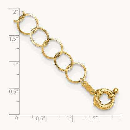 Circle Chain Bracelet, 14K