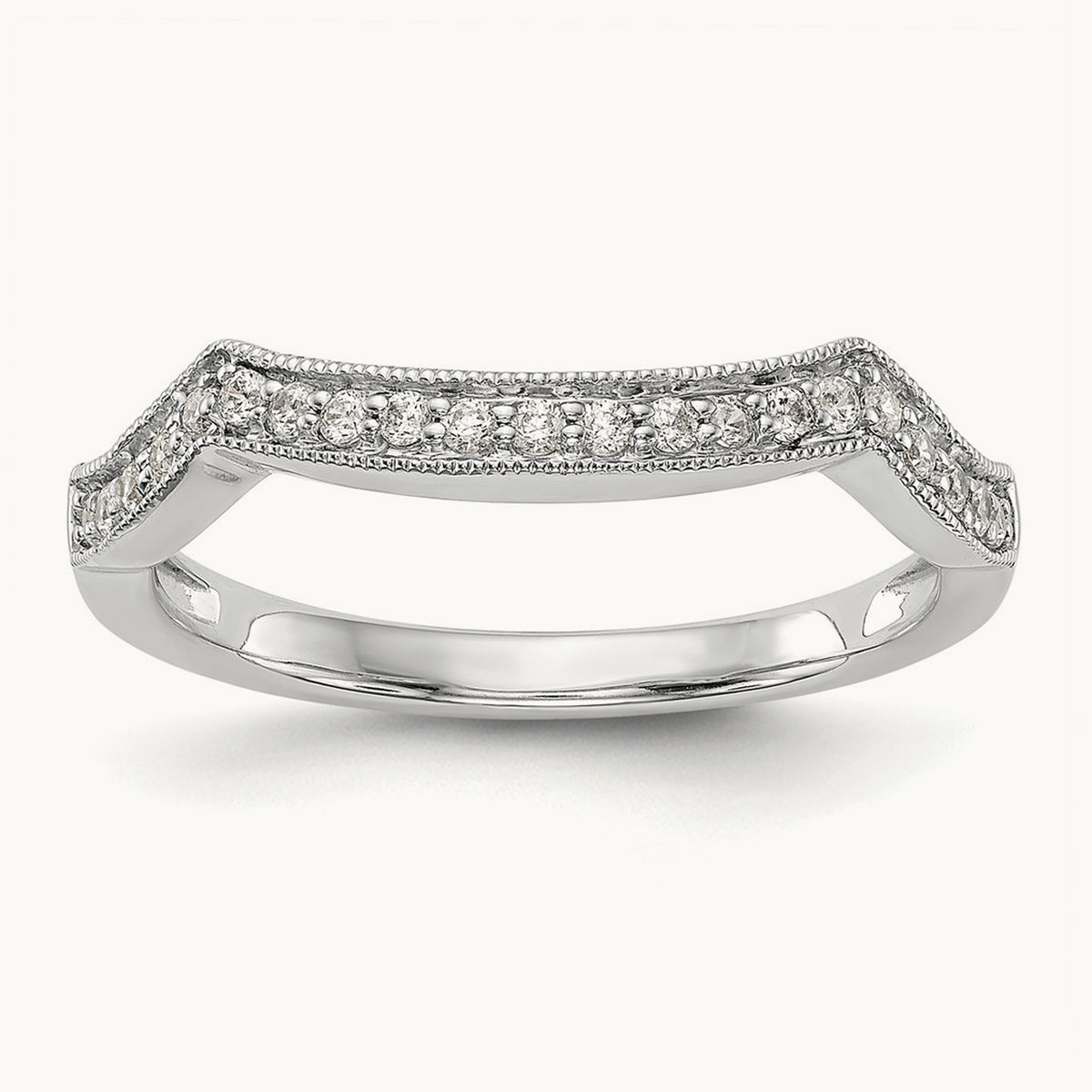 Diamond Wedding Band, 14K White Gold