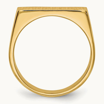 16.0x6. Closed Back Signet Ring, 0mm, 14K