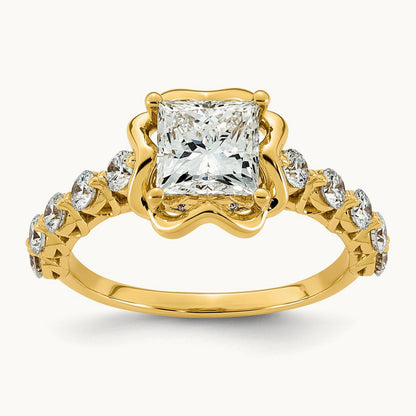 Princess Center Ring, 2.25-3.50 ct tw Lab-Grown Diamond