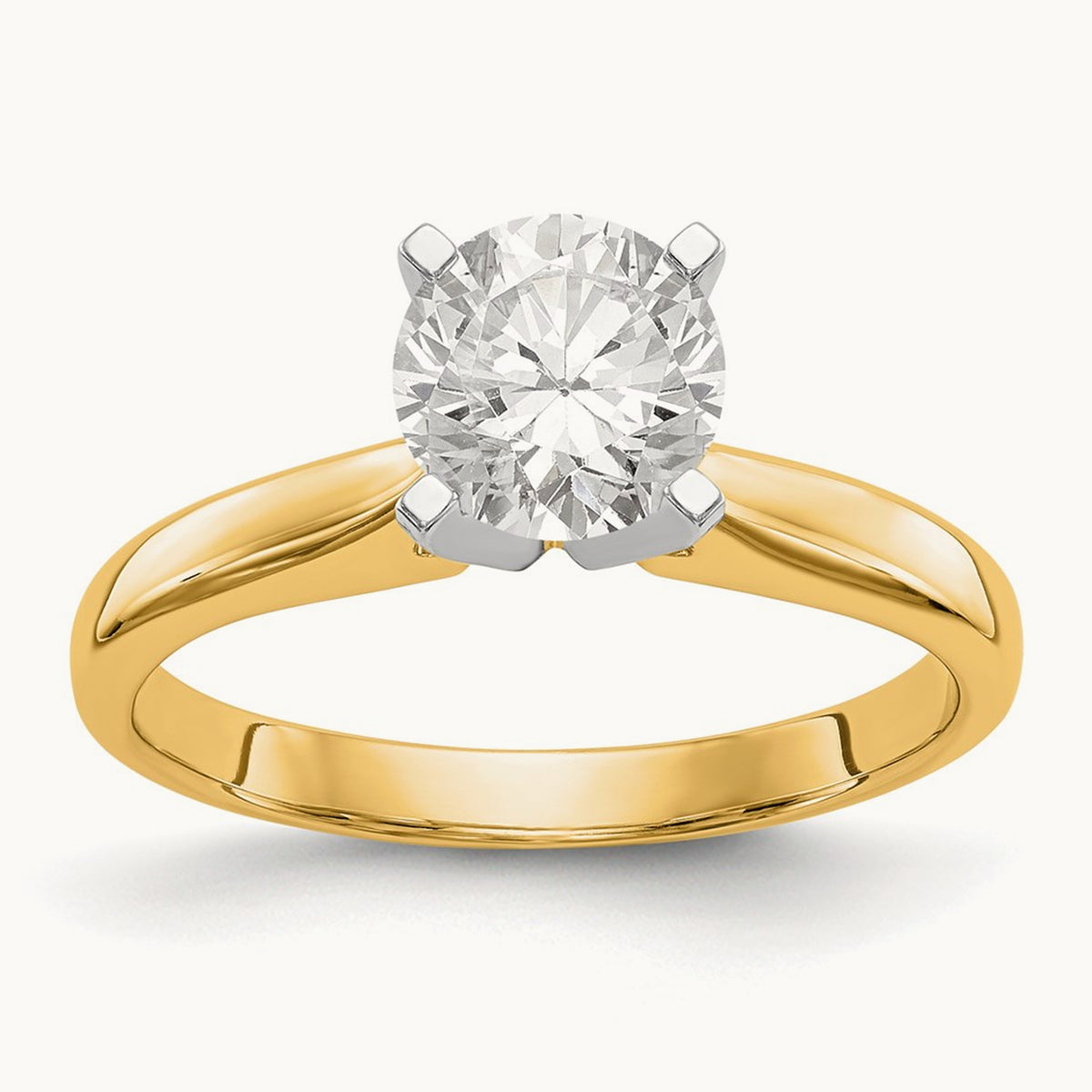 1.5ct. Medium-Weight Airline Half-Round Mounting, 14K Two-tone