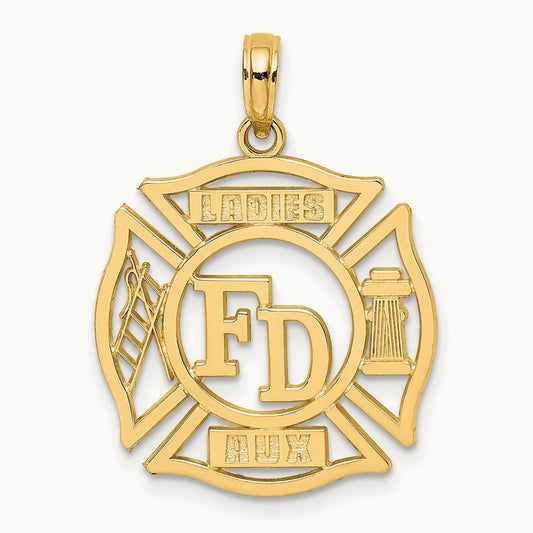 FD LADIES AUX in Shield Charm, 14K