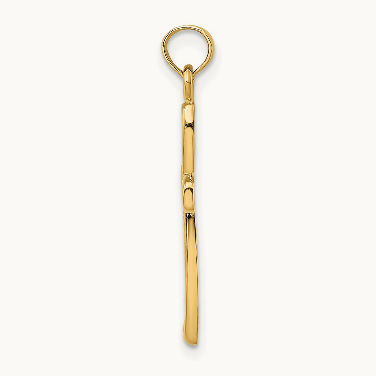 Filigree Cross Charm — 14K Two-Tone Gold