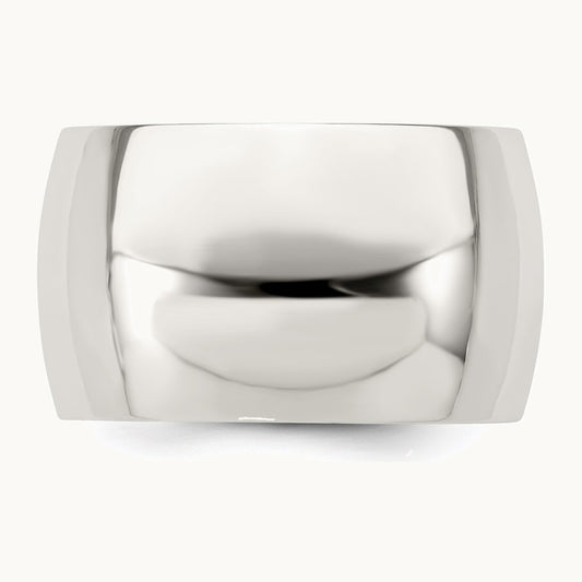 Sterling Silver 12mm Half Round Band