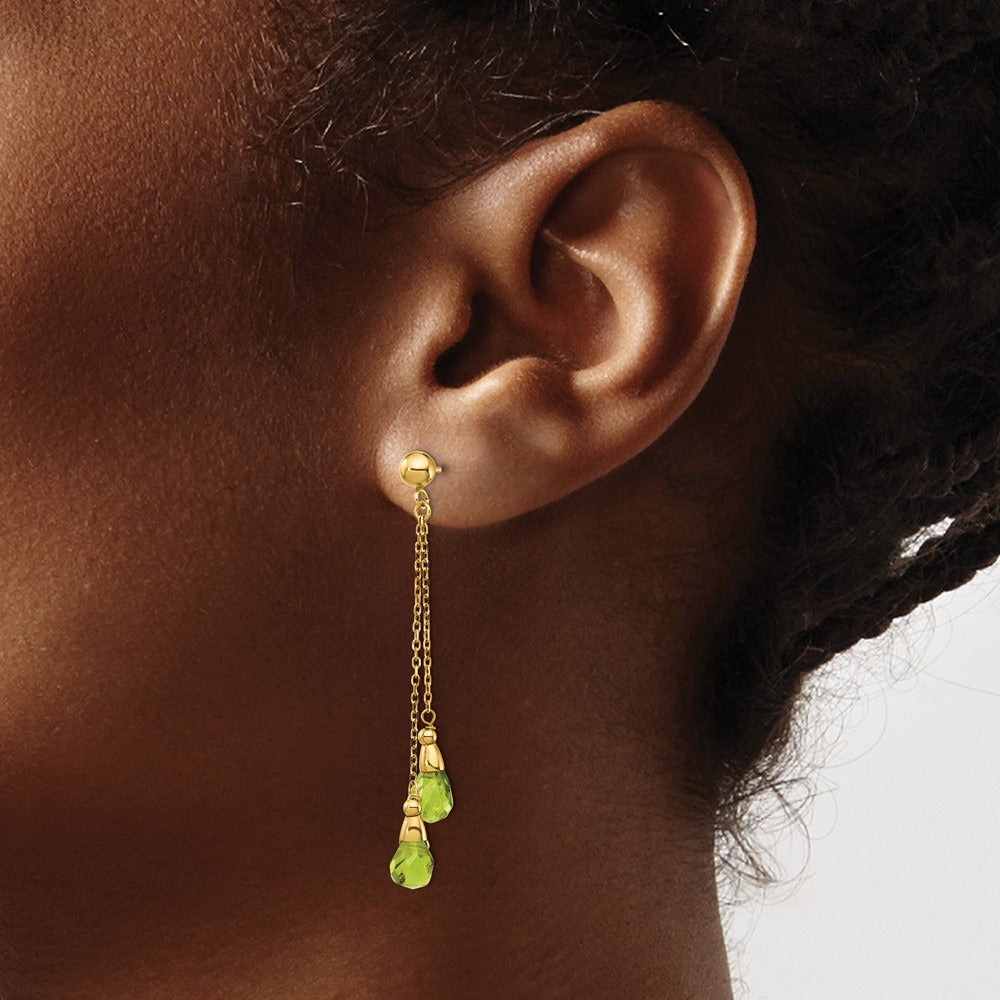 Peridot Dangle Earrings — photo set
