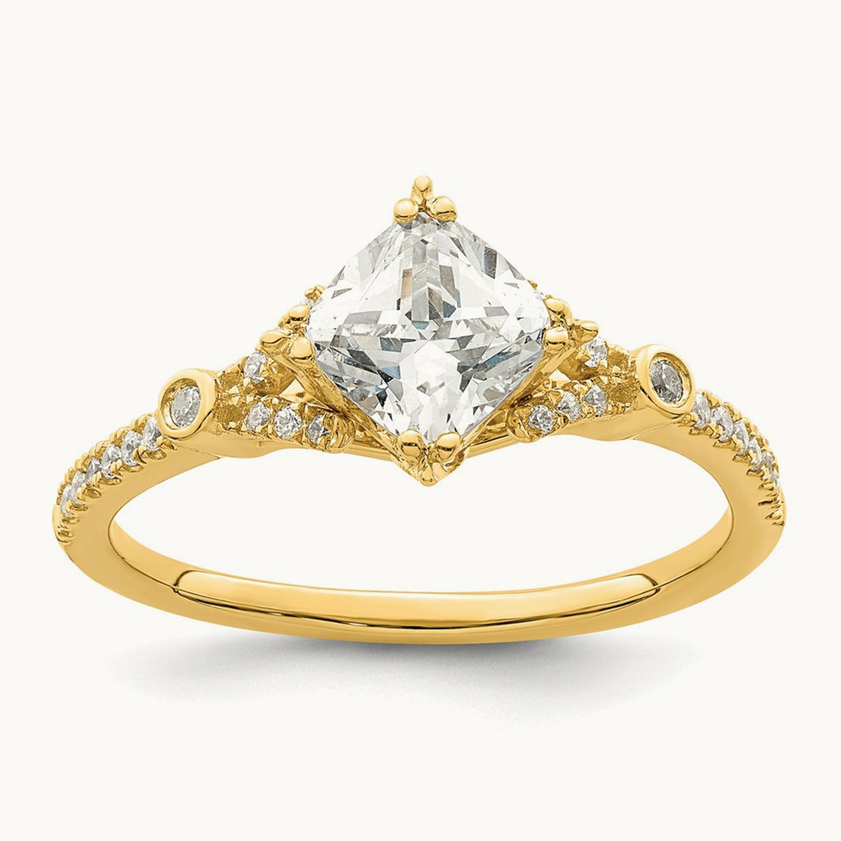 Cushion Semi-Mount Engagement Ring — 3/4 ct, 7