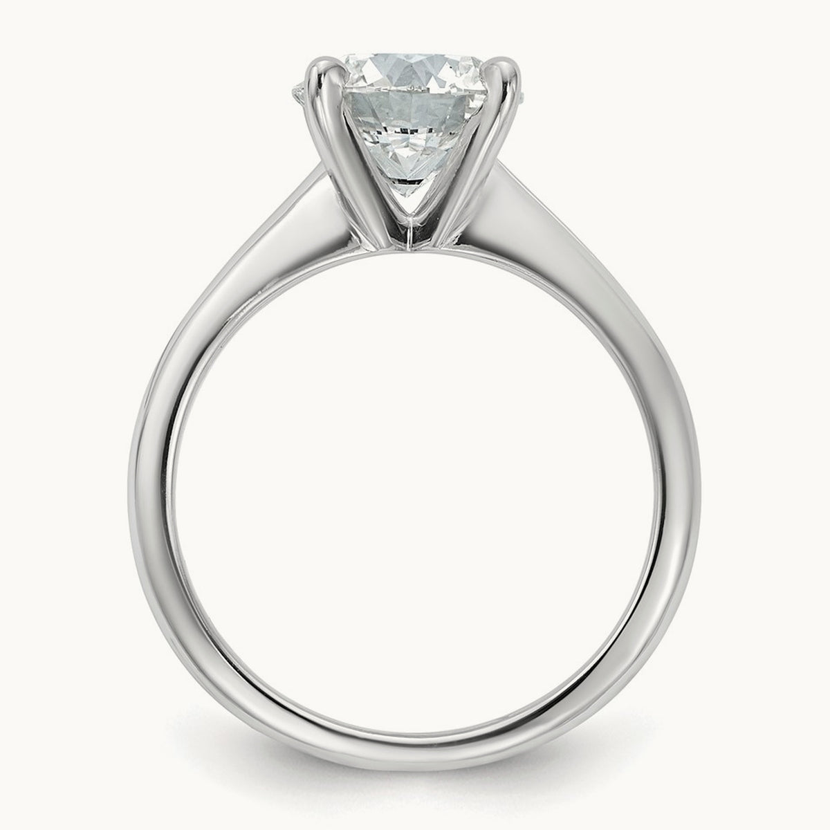 Round Solitaire Engagement Ring, 0.25-5.00 ct tw Lab-Grown Diamond — 2 ct, 14K White Gold