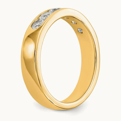 Setting: 6- Stone Closed Channel Band Mounting, 3.1mm — 14K Yellow Gold