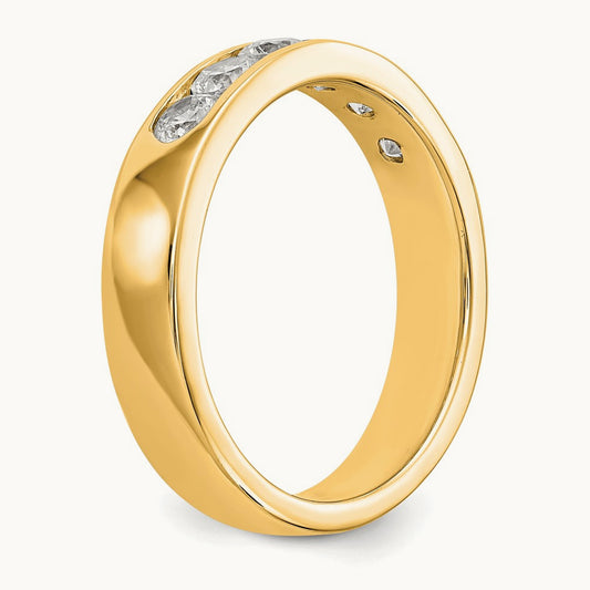 Setting: 6- Stone Closed Channel Band Mounting, 3.1mm — 14K Yellow Gold