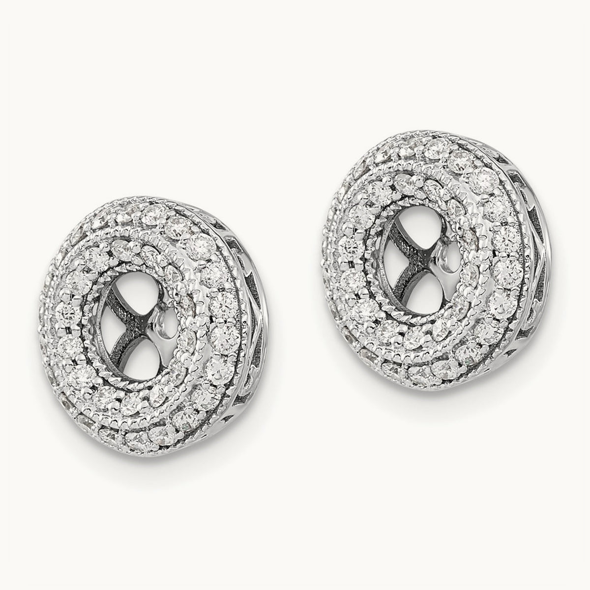 Fancy Diamond Earring Jackets — 12mm