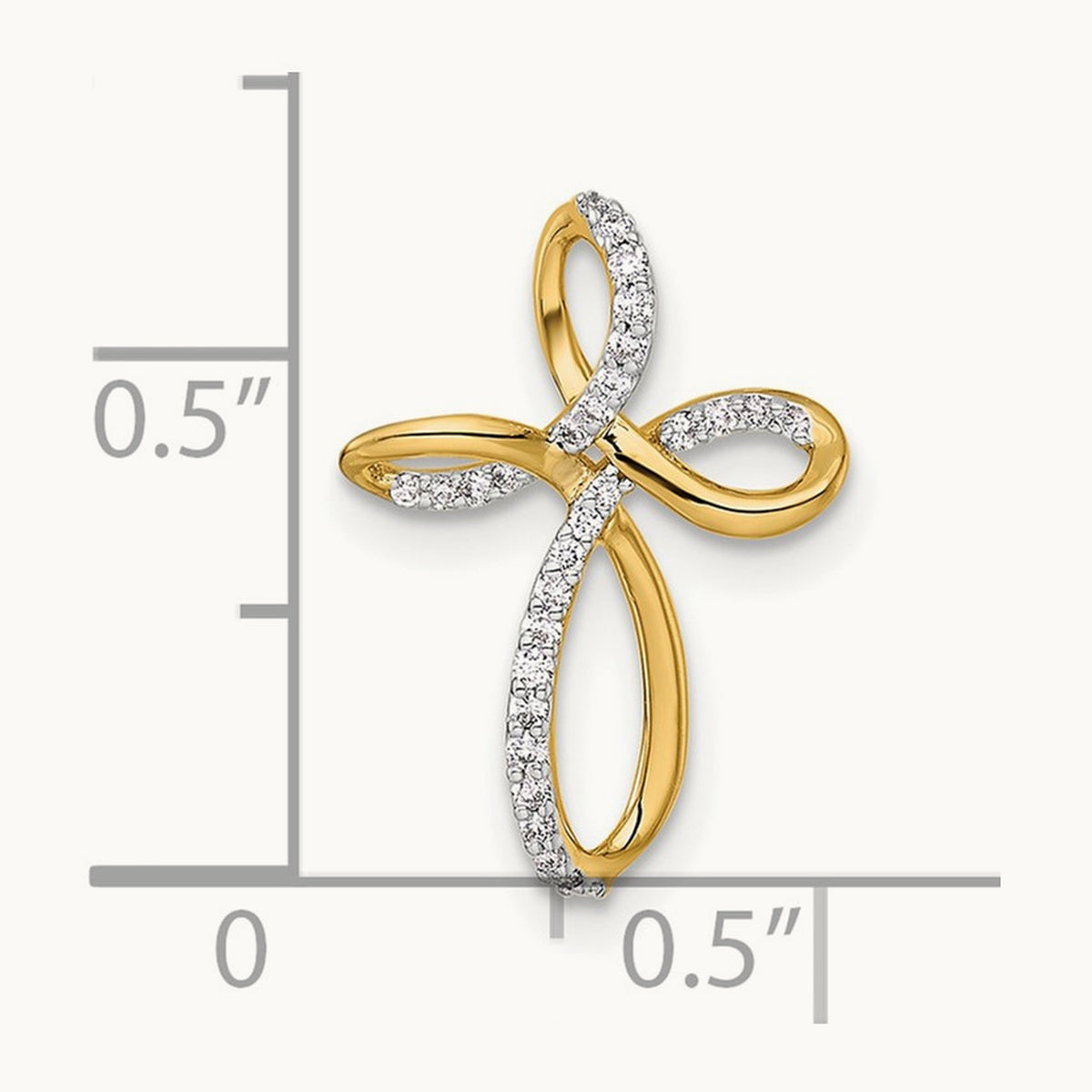 Diamond Cross Chain Slide — 18.1mm