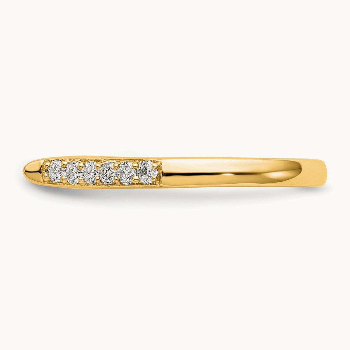 Semi-Mount Peg Engagement Ring, 0.15-0.25 ct tw Lab-Grown Diamond — 1/4 ct, VS/SI (Great), 14K Yellow Gold