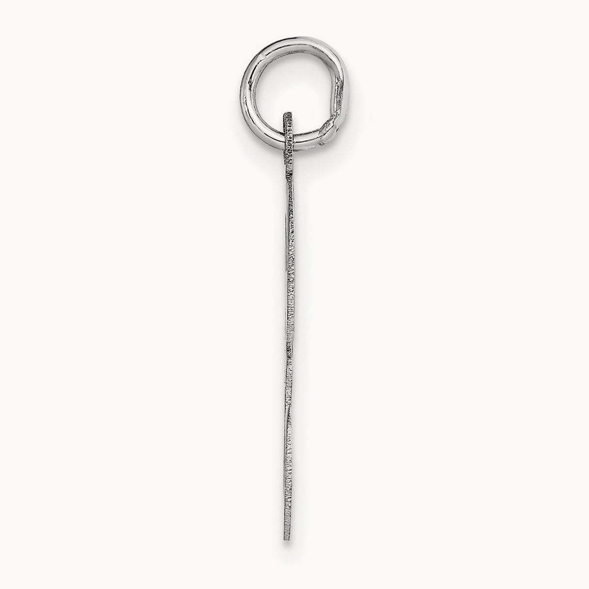 Large Script Initial Charm — 14K White Gold, F