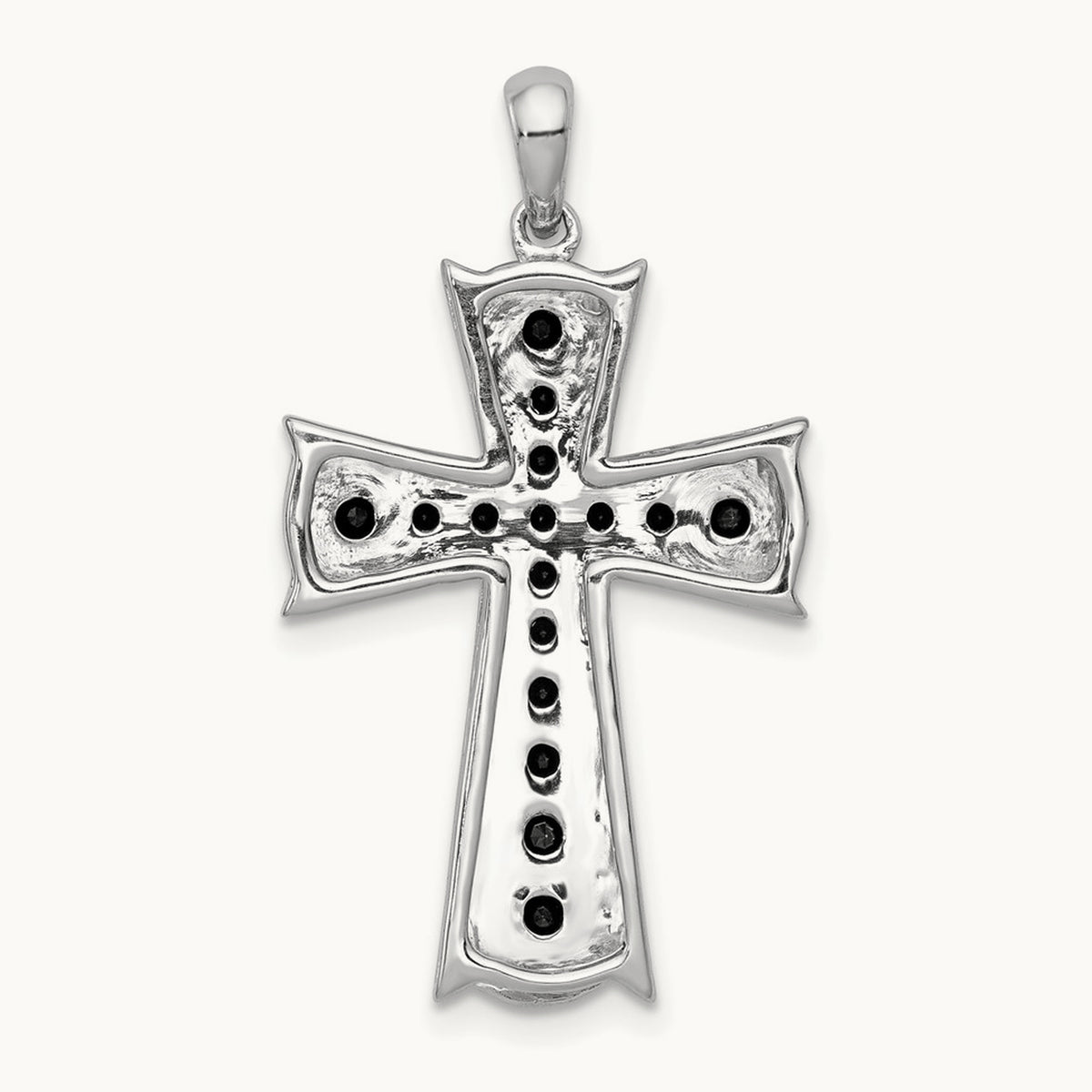 5/8ct. Black Diamond Cross Pendant, 14K White Gold