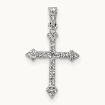 1/10ct. Diamond Cross Pendant — 19mm, 0.104 ct