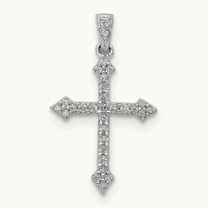 1/10ct. Diamond Cross Pendant — 19mm, 0.104 ct
