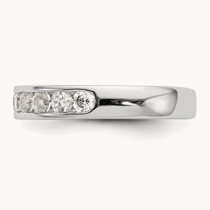 9- Stone Closed Channel Band Mounting, 2.7mm, 14K White Gold