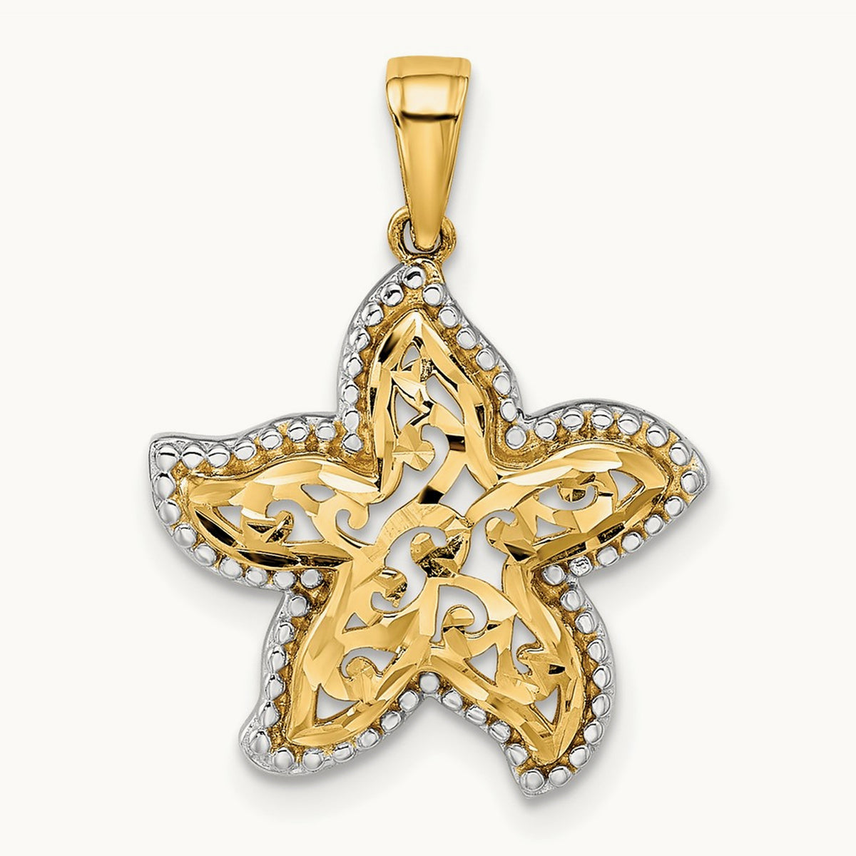 Starfish Pendant with White Rhodium — 24.16mm
