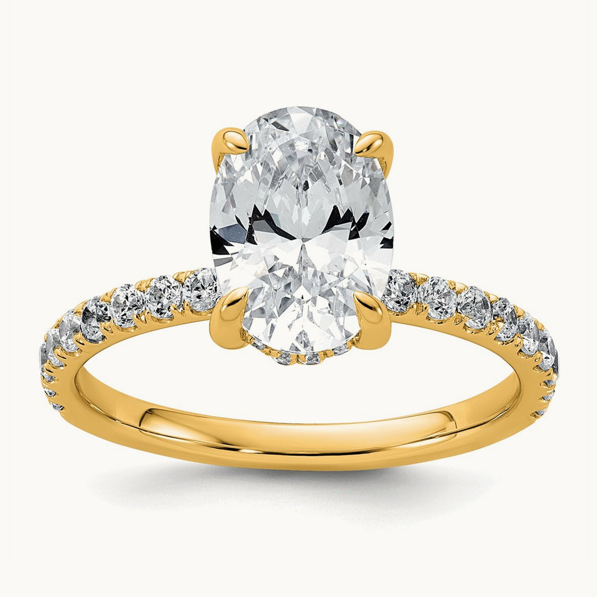 Oval Solitaire Engagement Ring, 1.25-4.50 ct tw Lab-Grown Diamond — 14K Yellow Gold, 7 (3)