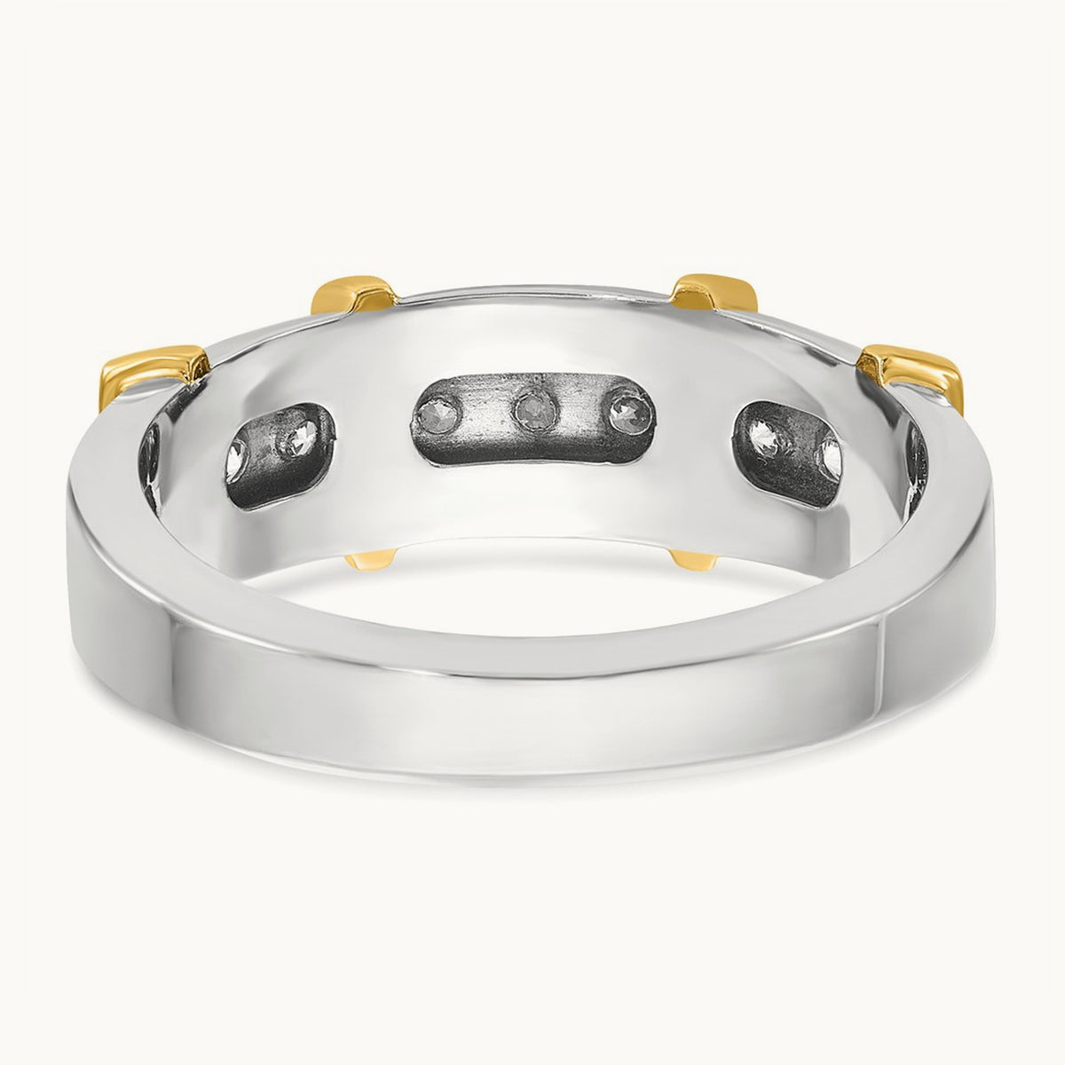 Men's Polished 7-Stone Diamond Ring — IBGoodman