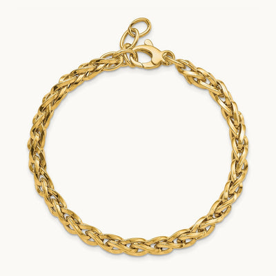 Polished w/1in Ext Bracelet, 14K