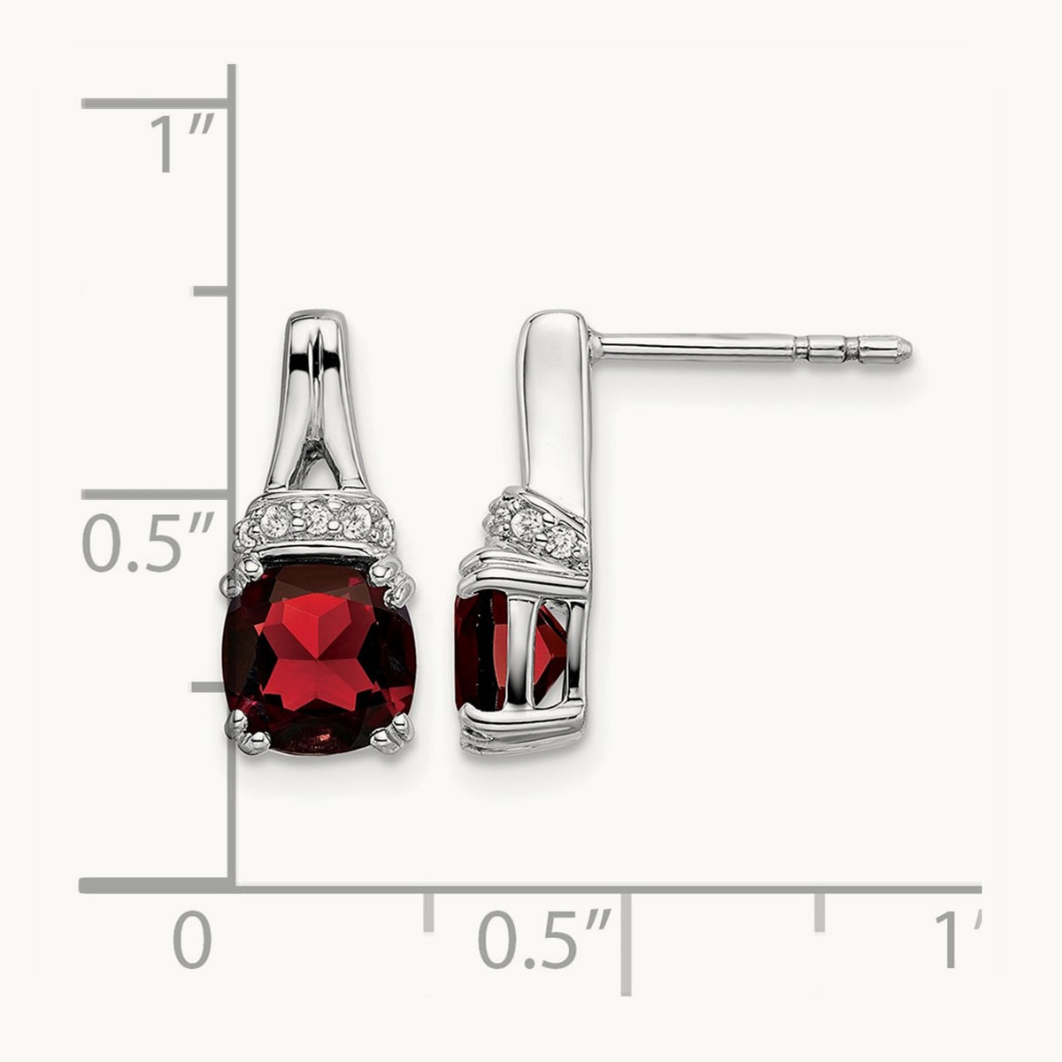 Garnet and Diamond Earrings — photo set