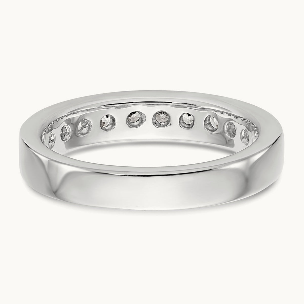 11- Stone Closed Channel Band Mounting, 2.6mm, 14K White Gold