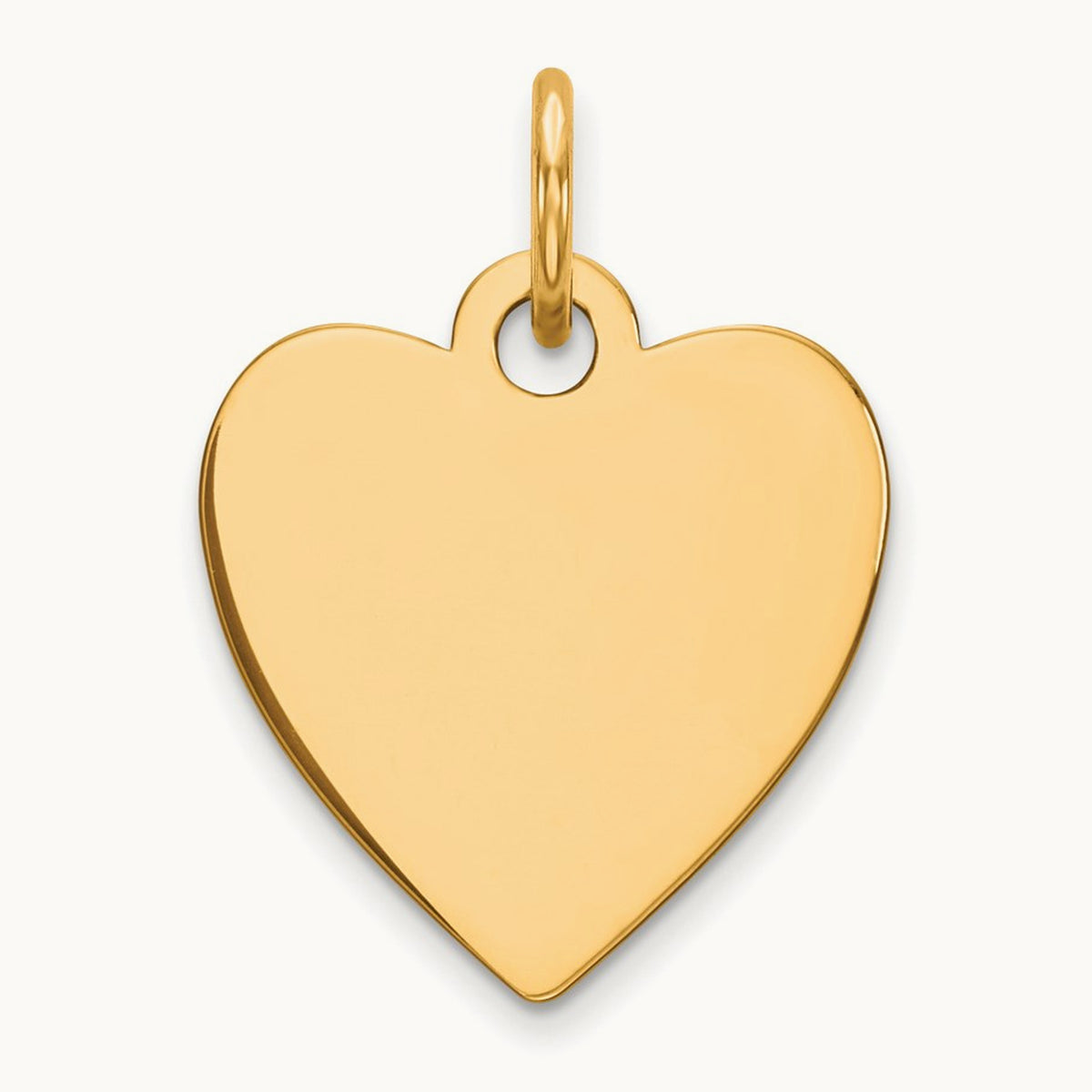 Plain .018 Gauge Engravable Heart Disc Charm — 18mm