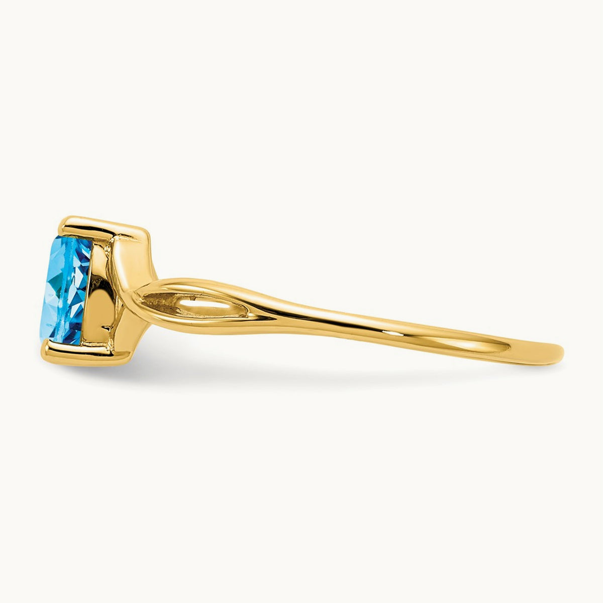 Blue Topaz Birthstone Ring, 14K