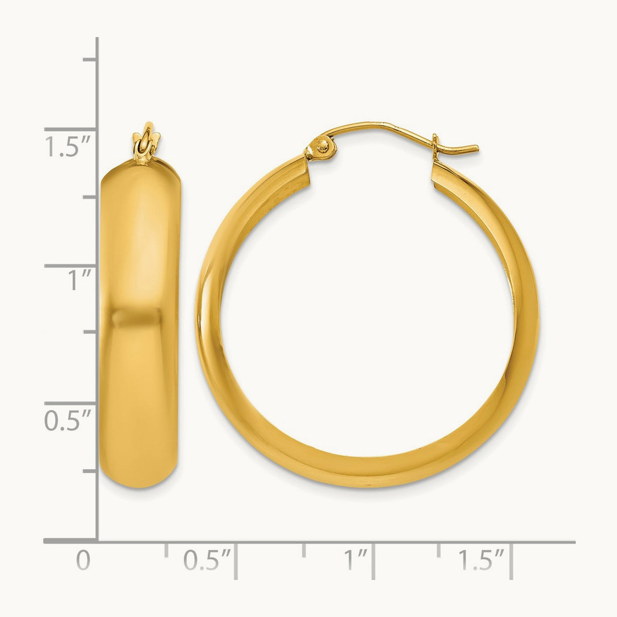 Hoop Earrings, 14K