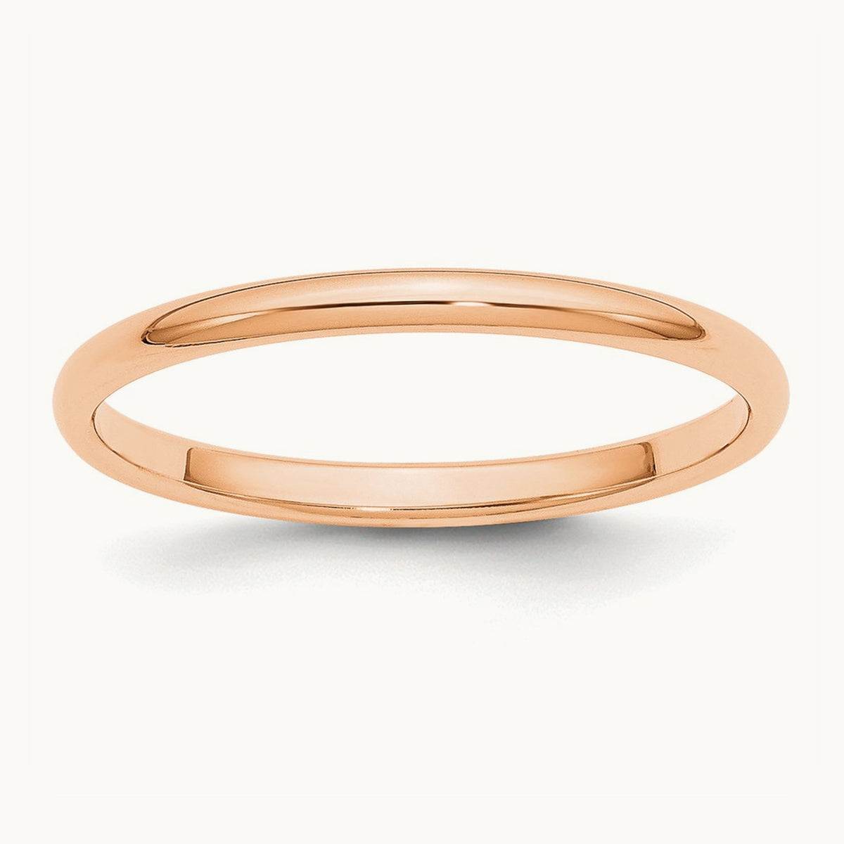 Half-Round Wedding Band — 10K Rose Gold