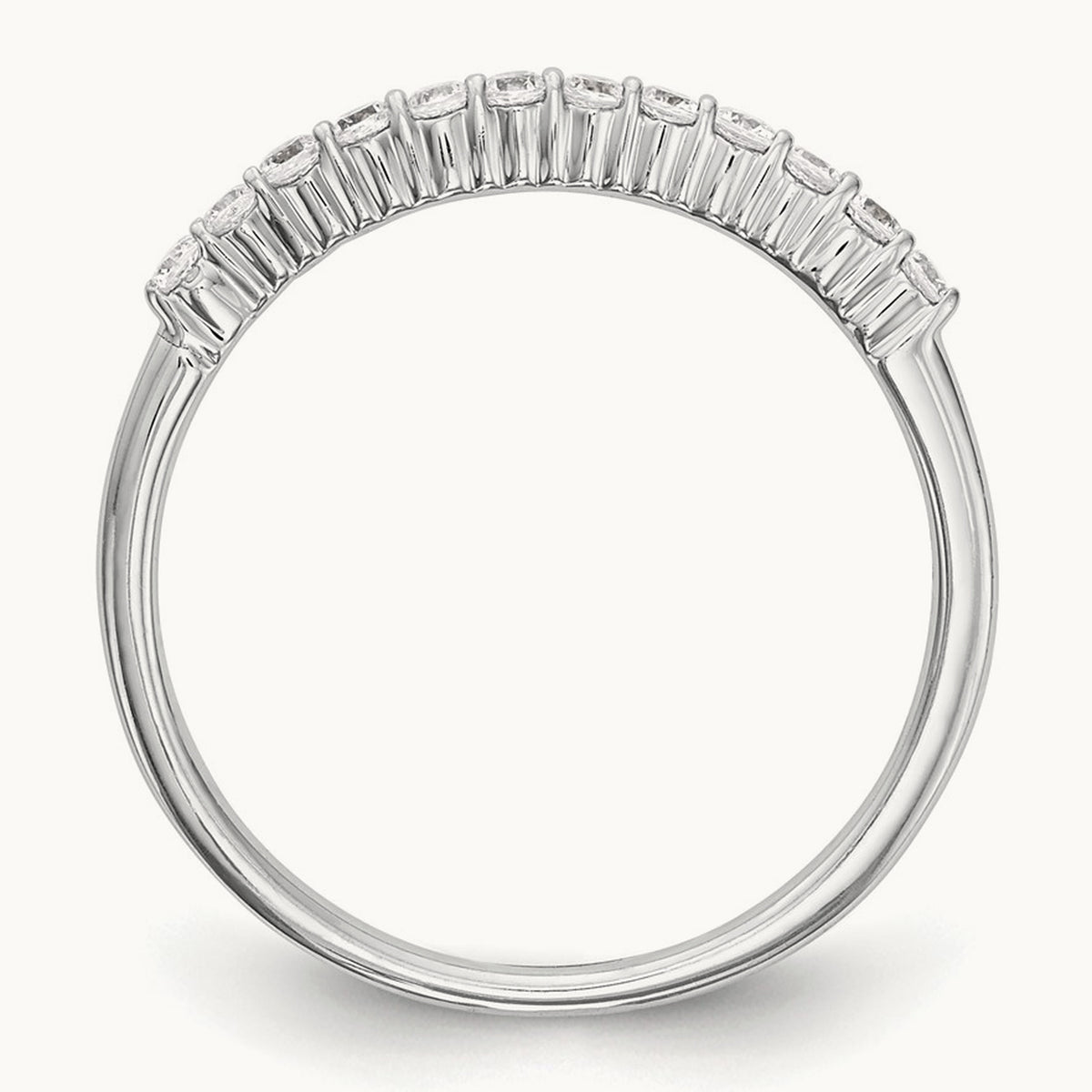 Diamond Wedding Band, 14K White Gold
