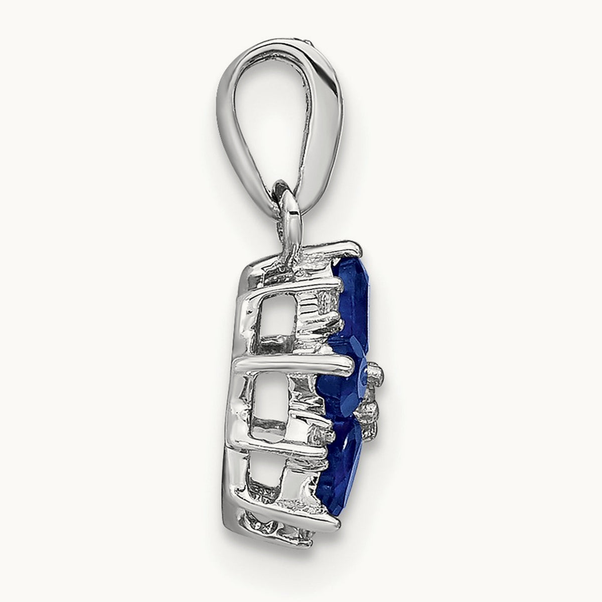 Sapphire and Diamond Floral Pendant — photo set