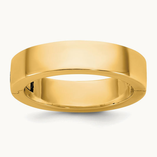 CLIQ Hinged Flat Wedding Band, 5mm, 14K Yellow Gold