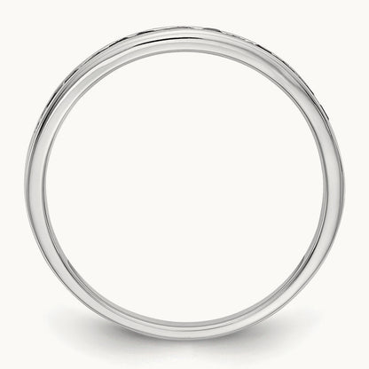 Black Diamond Band, 14K White Gold