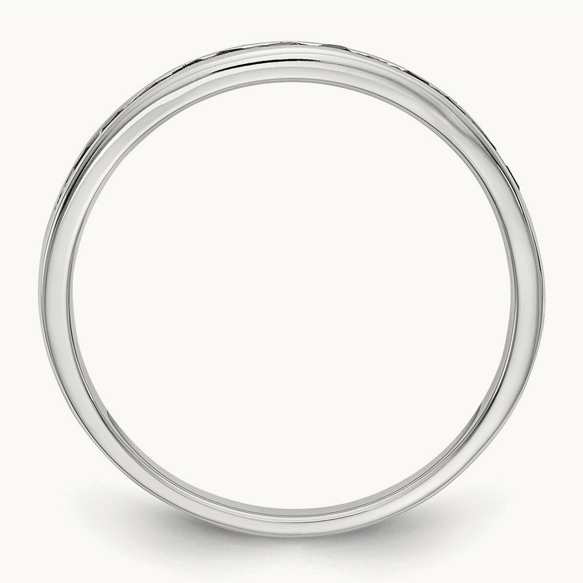 Black Diamond Band, 14K White Gold