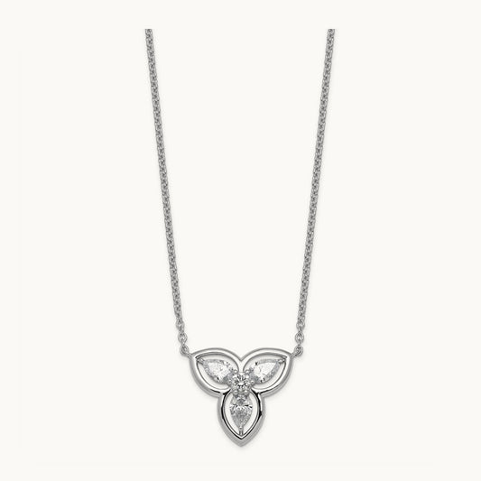 3-stone Fashion Necklace, 1.00 ct tw Lab-Grown Diamond